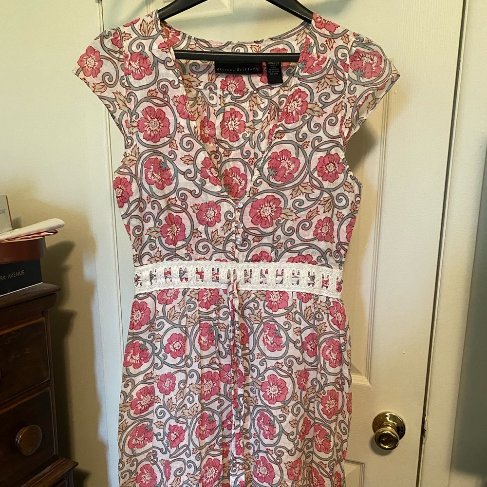Allison Brittney pink floral above the knee dress - Large